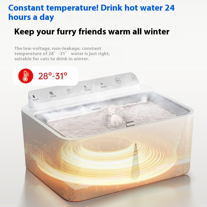 Cat Water Fountain Constant Temperature Heating Automatic Circulation Filter Intelligence