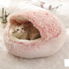 2 In 1 Dog And Cat Bed Pet Winter Bed Round Plush Warm Bed House Soft Long Plush Pets Bed Pet Products - Image 1