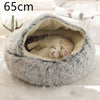 2 In 1 Dog And Cat Bed Pet Winter Bed Round Plush Warm Bed House Soft Long Plush Pets Bed Pet Products - Image 76