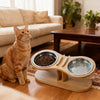 Adjustable Tilted Pet Stand With A Feeding Bowl - Image 3