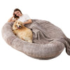 Large Human Short Plush Dog Bed - Image 3