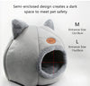 New Semi-enclosed Warm Pet Bed For Cats And Dogs, With Plush Lining, In A Round Shape - Image 4