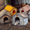 Foldable Dog House Pet Cat Bed Winter Dog Villa Sleep Kennel Removable Nest Warm Enclosed Cave Sofa Pets Supplies - Image 1