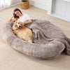 Large Human Short Plush Dog Bed - Image 1