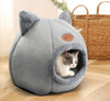 New Semi-enclosed Warm Pet Bed For Cats And Dogs, With Plush Lining, In A Round Shape - Image 3
