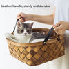 Bamboo Rattan Cat Bed House Kennel Nest Dog Bed Cat Tent Summer Dog Sofa Bed Cushion Pet Bed Cat House Dog House Cat Rug Teepee - Image 2